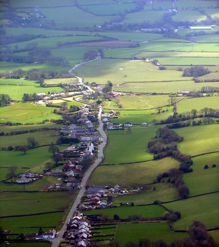 Aerial picture of Nercwys